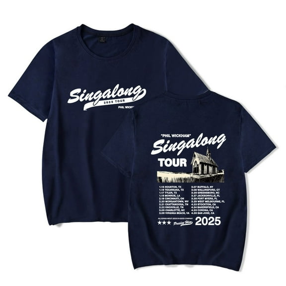Phil Wickham 2025 Singalong Tour Tshirt Short Sleeve Crewneck Tshirt Men/women Concert Top
