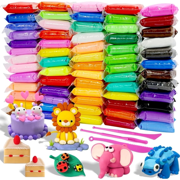 Air Dry Magic Clay 24 Colors Nature Color DIY Air Dry Clay with Tools as Best Present for Children Toy for Kids