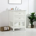 thumbnail image 2 of Elegant Decor Metropolis 24" Single Marble Top Bathroom Vanity in White, 2 of 14