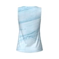 thumbnail image 5 of Easygdp Light Blue Marble Women's Workout Tank Top, Running Top, Hiking Shirt, Quick-Dry for Running, Yoga, Hiking - Small, 5 of 9