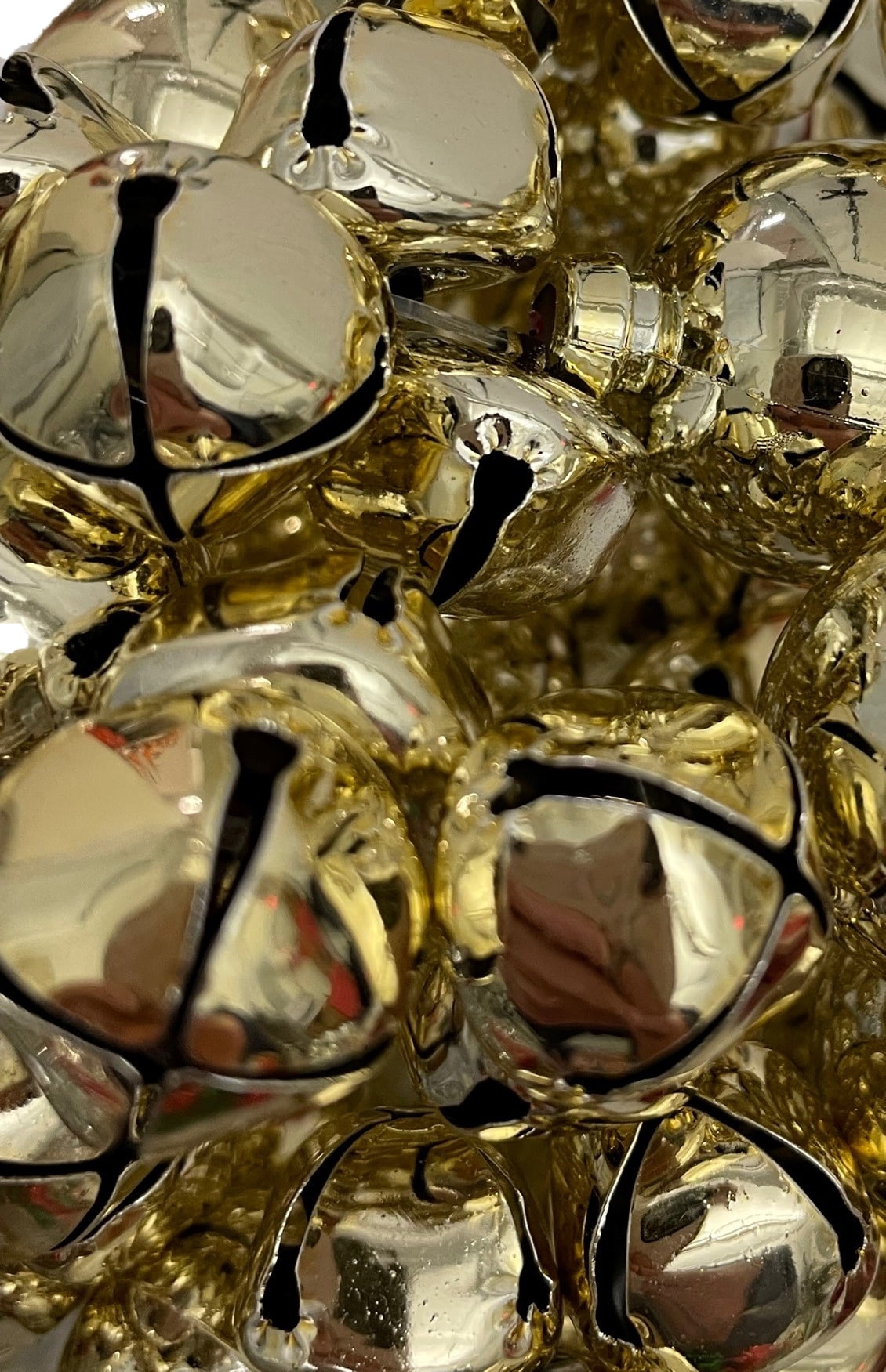 Holiday Time 6-Foot Gold Jingle Bell Garland with Beads for Christmas Decorating, 6ft Gold Bell Garland