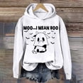 thumbnail image 4 of WEAIXIMIUNG Sweatshirts d'Automne pour Femmes Plus Décontracté Je Veux Dire Imprimé Vache Manches Longues Sweat à Capuche, 4 of 4