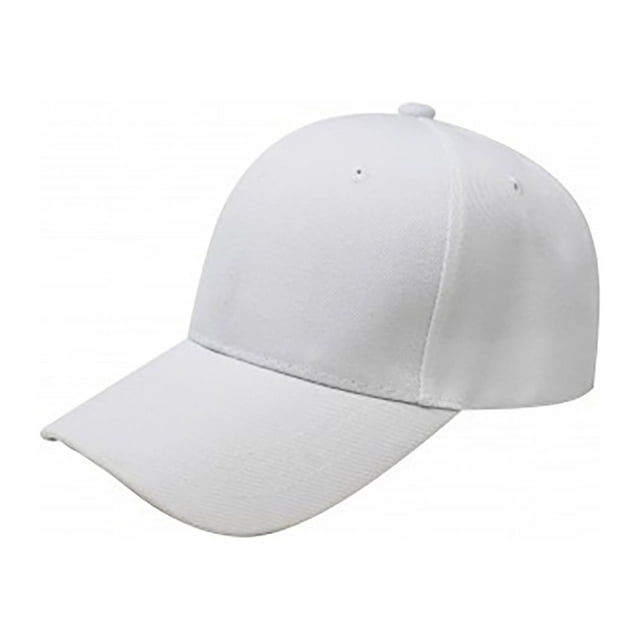Lot de 15 en Gros Casquette de Baseball Unie Réglable (Blanc)