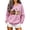 A01-Pink-Sweatshirt, variant on Zxlsdmn Womens Crew Neck Sweatshirts Casual Long Sleeve Pullover Tops Fashion Graphic Sweatshirt Soft Fall Winter Holiday Going Out Clothes XS
