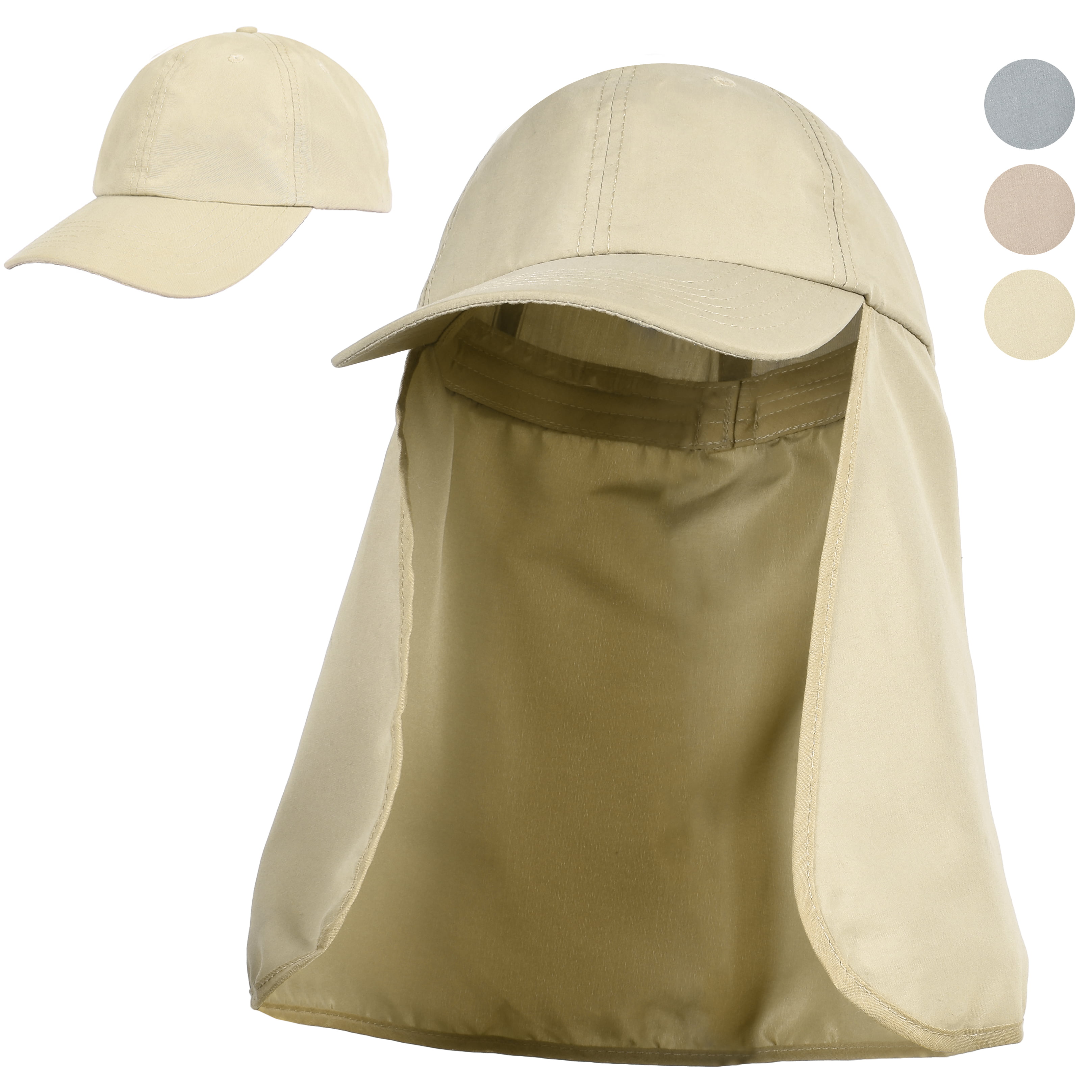 Outdoor UV Protection Baseball Hat Cap Ear Flap Neck Cover Camo Fishing Hunting
