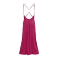 thumbnail image 7 of YABCSAZ Women's Maxi Dress Casual Sleeveless V Neck Sundress Solid Color Loose Fit Flowy Summer Beach Vacation Plus Size Long Dress for Women, 7 of 7