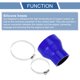 thumbnail image 4 of Ofertas Únicas 1 Juego Manguera de Silicona para Automóvil de 57-89mm 2.24"-3.5" ID 100mm 3.94" Longitud 0° Negra Azul con Abrazaderas Universal, 4 of 7