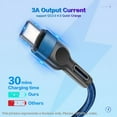 thumbnail image 3 of 6ft USB C to USB-C Cable, (3-Pack) USB Type C Charger Cord Fast Charging USB C Cable for Samsung Galaxy S22/S22+, S21/S21+ Ultra 5G, S20/S20+ Ultra 5G, Note 20/10, Pixel, Universal (Gray), 3 of 5