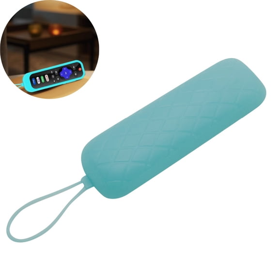 Silicone Protective Remote Control Case, Soft Remote Control Protective Sleeve Holder with Lanyard Strap, Protective Cover for Remote Compatible, 1 Pcs (Blue)