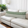 thumbnail image 2 of Green Striped Body Pillow Cover 20 x 60 Inch Decorative Pillow Cover Contemporary Geometric Art Rustic Lumbar Pillowcase Seasonal Rectangle Cushion Case for Couch Sofa Bed Living Room, 2 of 9