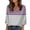 02-Purple, variant on Women's Casual Loose Fit Satin V-Neck 3/4 Sleeve Blouse Tops, Short Sleeve Solid Basic Shirts for Spring Summer, Comfortable & Versatile for Daily/Office/Weekend Outfits