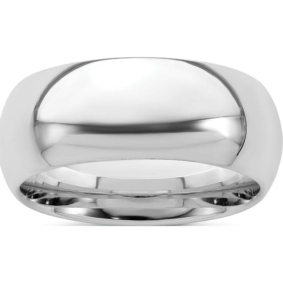 Sterling Silver 8mm Comfort Fit Band (Size 10) Made In United States qcf080-10