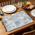 thumbnail image 4 of Coastal Placemats,Washable Table Mats for Kitchen Dining Seasonal Party Decor, 4 of 6