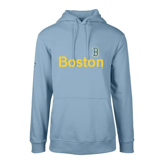 Men's Levelwear Light Blue Boston Red Sox City Connect Podium Core Logo Pullover Hoodie