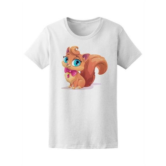Cute Fluffy Brown Kitten  T-Shirt Women -Image by Shutterstock, Female XX-Large