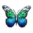 thumbnail image 4 of Modern Butterfly Wall Sculpture Decor Hanging Metal Collectible Figurine Artwork Blue Green, 4 of 10