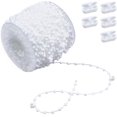 thumbnail image 1 of 20 Meters Vertical Blind Bottom Chain Links With 5 Pieces Plastic Chain Connectors For 89mm Slats, Chain Clasp Accessories For Vertical Slat Curtain, 1 of 3