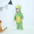 thumbnail image 3 of SILVERCELL 0-3T Baby Boys Girls Cartoon Flannel Hooded Bodysuit Playsuit One-Piece Romper Jumpsuit Homewear Outfits, 3 of 7