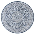 thumbnail image 3 of JONATHAN Y SANTA MONICA 4' Round Area Rug, Sinjuri Medallion Textured Weave - Navy/Gray, SMB101B-4R, 3 of 3