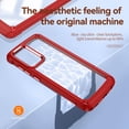 thumbnail image 6 of Feishell Fit for Samsung Galaxy A52 5G Clear Case,Support Wireless Charging,Fall Protection Back PC Transparent TPU Frame Plating Button Lightweight Slim Phone Case,Red, 6 of 9