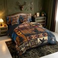 thumbnail image 2 of Manfei Mallard Duck Pattern 7-Piece King Bedding,Rustic Waterfowl King Bed in a Bag,Black Reversible, 2 of 7