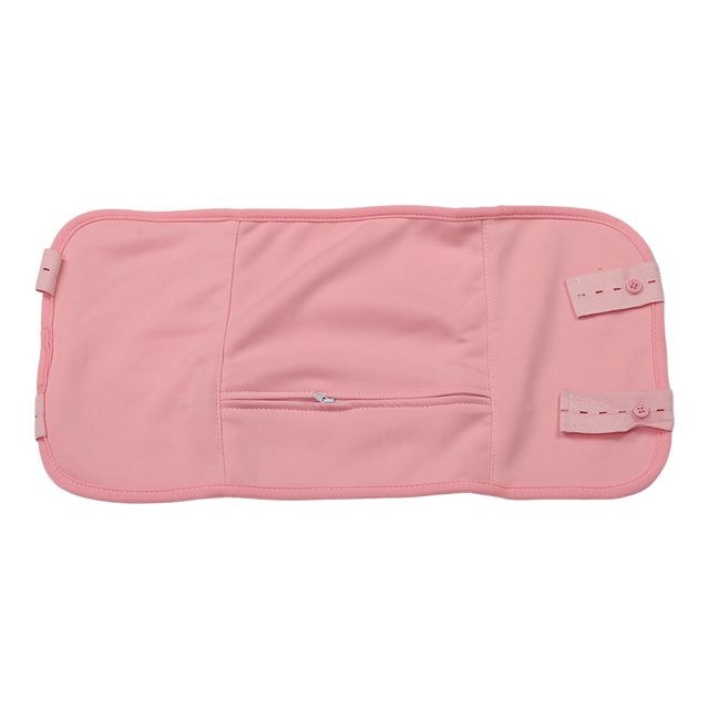 Paquete de aceite de ricino con botón, cinturón para el cuidado de aceites esenciales, prevención de fugas de aceite, paquete de envoltura ajustable reutilizable, rosa