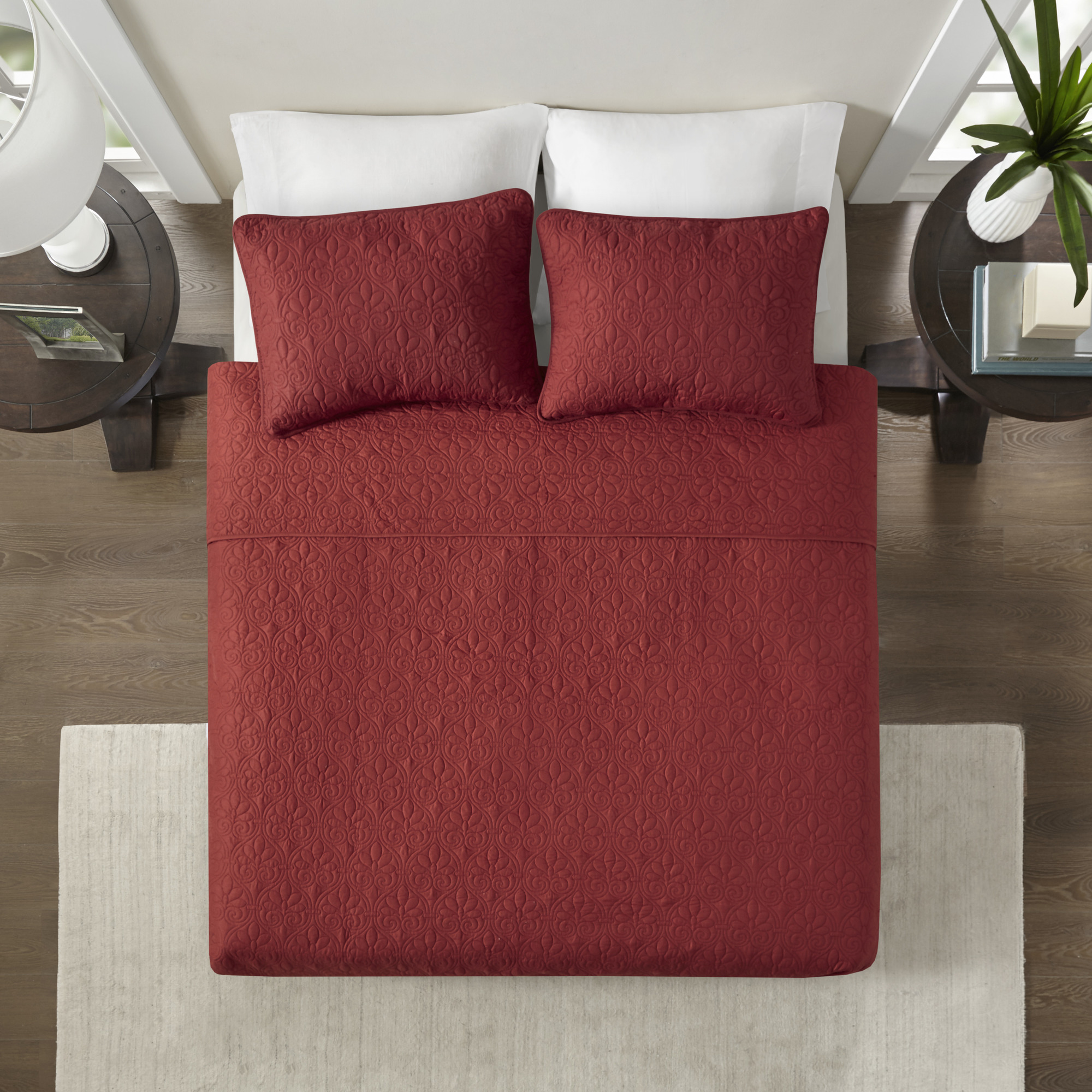 Home Essence Vancouver Super Soft Reversible Coverlet Set, Full/Queen, Red - image 5 of 13