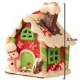 thumbnail image 2 of Casas de pueblo con escena navideña, edificios navideños iluminados con LED, 2 of 5