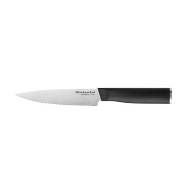 Kitchenaid Classic Serrated Utility Knife with Blade Cover, 5.5-inch, Black