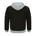 thumbnail image 4 of Chandail à Capuche Color Block pour Hommes Chandail d'Hiver Chaud Confortable à Cordon Décontracté Mode Urbaine, 4 of 4