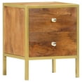 thumbnail image 6 of vidaXL Bedside Cabinet 15.7"x13.8"x19.7" Solid Mango Wood, 6 of 10