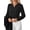 Black, variant on Blouses for Women Dressy Casual Pleated Long Sleeve Shirts V Neck Business Work Tops