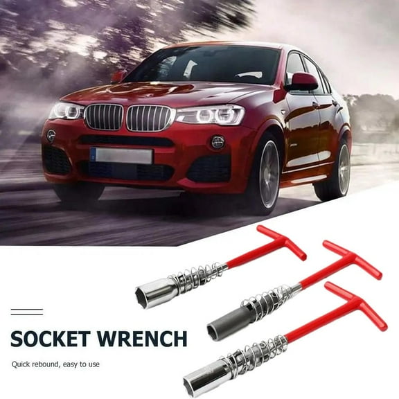 FurNest Universal Set of 3 Spark Plug T-Wrench Spanners 14mm 21mm Sockets 16mm