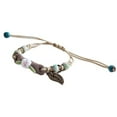thumbnail image 5 of Hyasfey Women Bracelet Handmade Braided Woven Ceramic Beads Hollow Leaf Ethnic Style Gift Adjustable Flower Charm Students Bracelet Rope Fashion Jewelry, 5 of 8