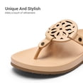 thumbnail image 4 of DREAM PAIRS Women's Cushioned Arch Support Flip Flops Water-Friendly TPU Thong Sandals with Supportive Footbed Casual Summer Beach Walking Slippers, 4 of 6