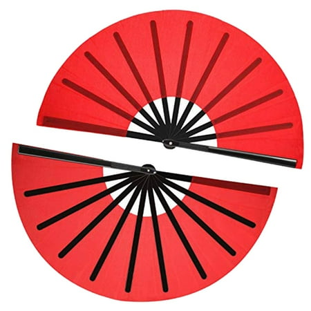 

folding hand fan 2 Pieces Folding Fan Nylon Cloth Handheld Folding Fan Chinese Tai Fan Decoration Fold Hand Fan for Party Favors
