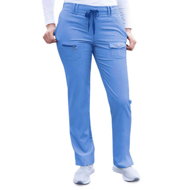 Adar Pro Women's Slim Fit Tapered Scrub Pants, Heather