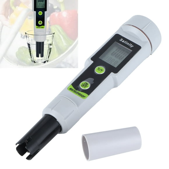 ANGGREK Pen‑Type Salinity Meter,Salinity Detector,Salinity Meter Digital PenType Salinity Tester For Seawater Salt Water Swimming Pool