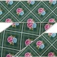 thumbnail image 1 of IBA Indianbeautifulart Green Check|Leaves & Rose Floral Fabric Laces For Crafts Printed Dupion&nbsp;Trim&nbsp;Fabric Sewing Border Ribbon&nbsp;Trims&nbsp;By 9 Yard 4 Inches, 1 of 1