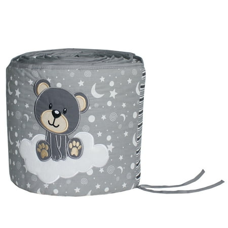 BabyFad Teddy Bear Grey 10 Piece Crib Bedding Set ...