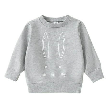

Rgdypko Fashion Girls Hoodies Sweatshirts Kids Children Easter Printstops Sweatshirts Clothes Rabbit Printing Casual Loose Pullover Tops