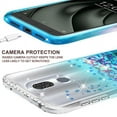thumbnail image 5 of Coolpad Legacy Case (Not Go Version) Case w/Tempered Glass Screen Protector Liquid Quicksand Glitter Cute Phone Case Bling Stand Girls Women Cases for Coolpad Legacy - Clear/Aqua, 5 of 6