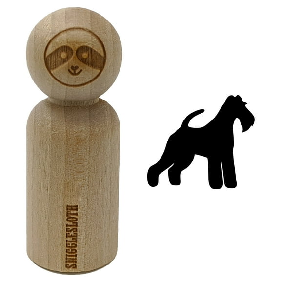 Wire Hair Fox Terrier Dog Solid Rubber Stamp for Scrapbooking Crafting Stamping - Small 3/4 Inch