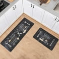 thumbnail image 3 of Anti Fatigue Comfort Kitchen Standing Desk Mat Decorative Ergonomic Floor Pad Kitchen Rug Waterproof Stain Resistance Non Slip Kitchen Set, 17.3''''x27.6''''+17.3''''x47.2'''', Love Kitchen, 3 of 6