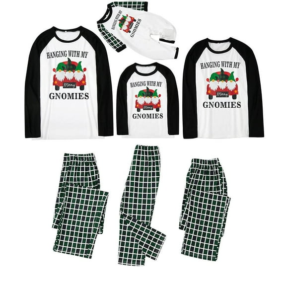 Odeerbi Christmas Pajamas For Family Matching Outfits Women Mommy Printed Top Pants Xmas Set