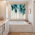 thumbnail image 3 of Teal Feather Kitchen Curtains 84 Inch Length, Farmhouse Feather Art Teal Ombre Grommet Top Bedroom Living Room Curtains, Light Filtering Cafe Curtain Drapes 2 Panels Set 104''x84'', 3 of 9