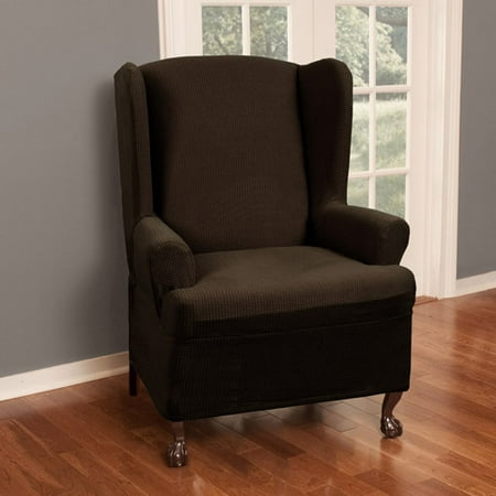 Maytex Stretch Reeves 1 Piece Wing Chair Furniture Cover