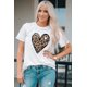 thumbnail image 4 of ABPHQTO Camiseta de San Valentín con estampado de corazón de leopardo blanco para mujer, 4 of 5