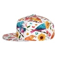 thumbnail image 3 of Balery Baseball Cap Flat Bill Hats for Men Adjustable Size for Running Workouts and Outdoor Activities All Seasons Dad Hat(Flowers Birds And Butterflies ), 3 of 9