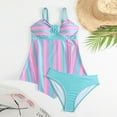 thumbnail image 1 of UPPADA Tankini Swimsuits for Women High Waisted Bathing Suit Two Piece Tank Top with Bottom Brief Swimsuit Ruched Tummy Control Bathing Suits Flowy Beachwear on Clearance Blue,M, 1 of 4